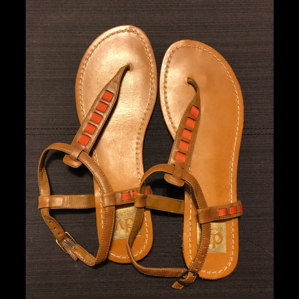 Dolce vita Sandler’s - tan and orange - size 8